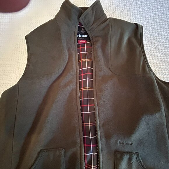 Barbour Dunmoor Fleece Vest - Men's Large (Olive) - Picture 3 of 11